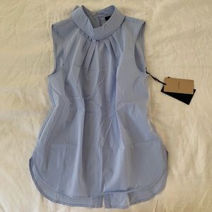 Halogen button up back sleeveless dress shirt